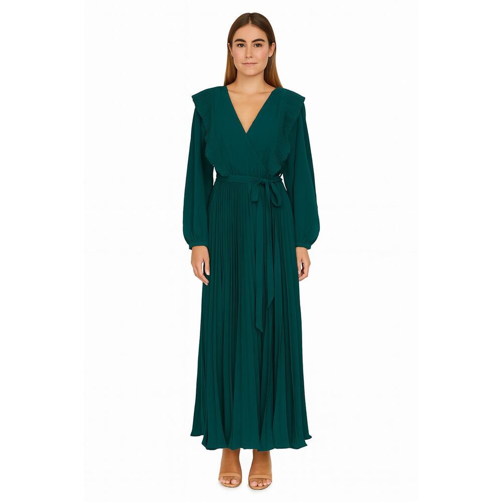 superdown Pleated Emma Maxi Dress in Hunter – EUC, Size Small - Picture 1 of 6